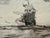 Nautical 1920s Pair of Signed j.p. Benson Maritime Sailing Ship Etchings in Burl Wood Frames For Sale - Image 3 of 13