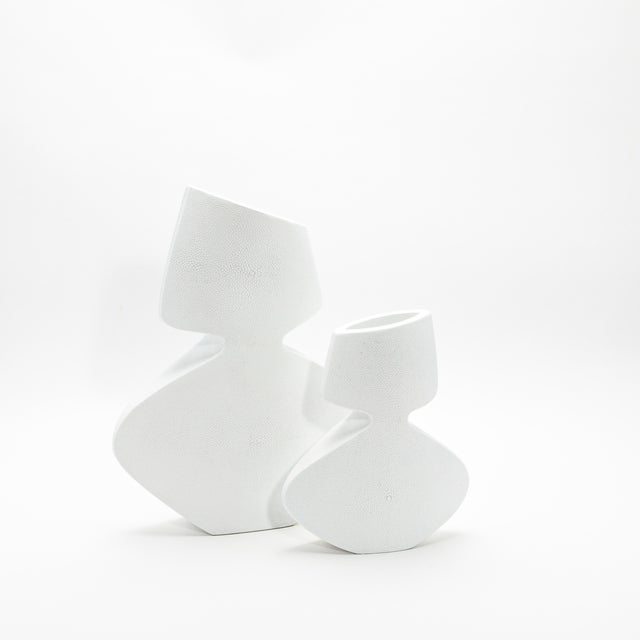 Modern Sculptural Vase in Shagreen by R&y Augousti For Sale - Image 10 of 10