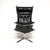 A stylish and iconic vintage chrome and leather falcon chair with stool by Sigurd Ressel. It was made in Norway by Vatne...