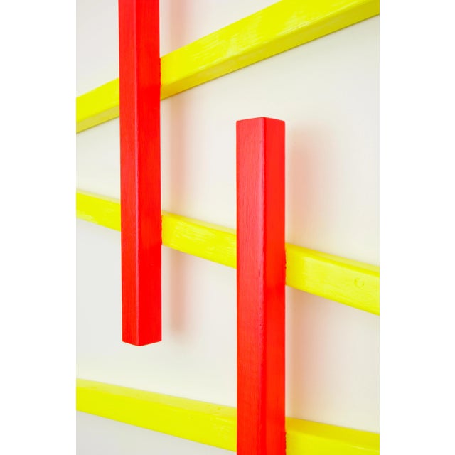 2010s Abstract Yellow & Red Relief Wall Sculpture For Sale - Image 5 of 10