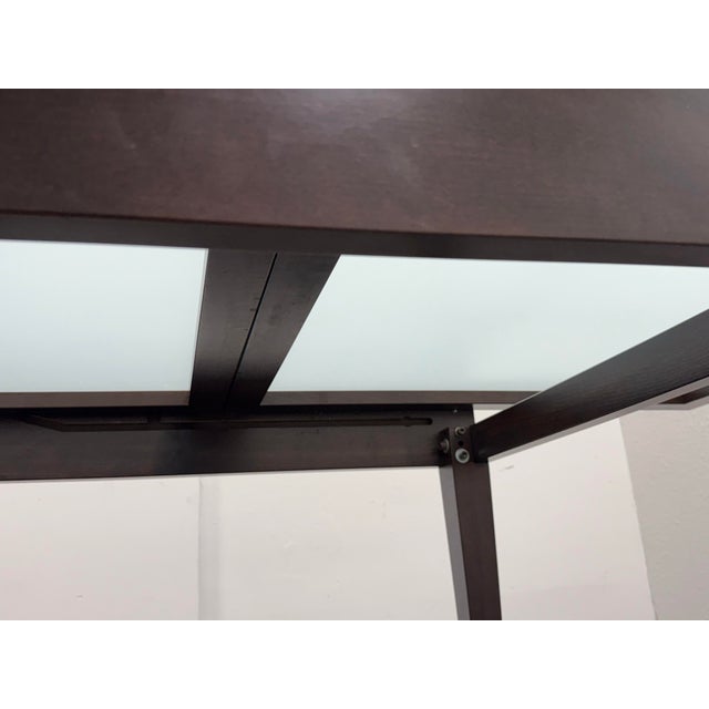 Extendable Glass-Inset Dining Table + Four Chairs, Set of Five For Sale - Image 12 of 12