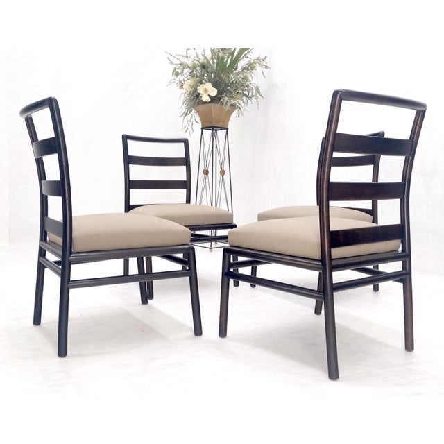 Set 4 Gibbings Widdicomb Dining Chairs New Alcantera Faux Suede Upholstery MINT! For Sale - Image 13 of 13