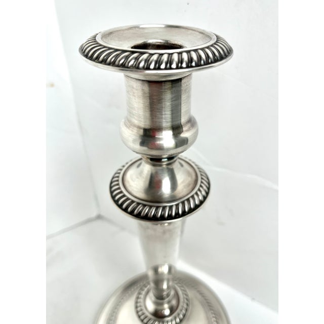 Early 1900s Barker Ellis Silver Candle Holder For Sale - Image 10 of 10