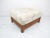 Vintage Wicker and Upholstered Pillow Top Ottoman For Sale - Image 4 of 9