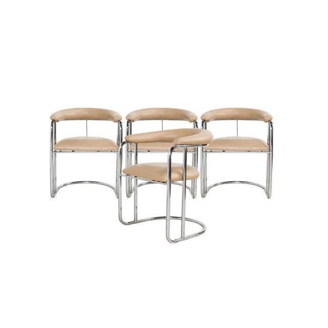 Thonet Sleek Chrome Dining Chairs by Anton Lorenz for Thonet - Set of 12 For Sale - Image 4 of 11