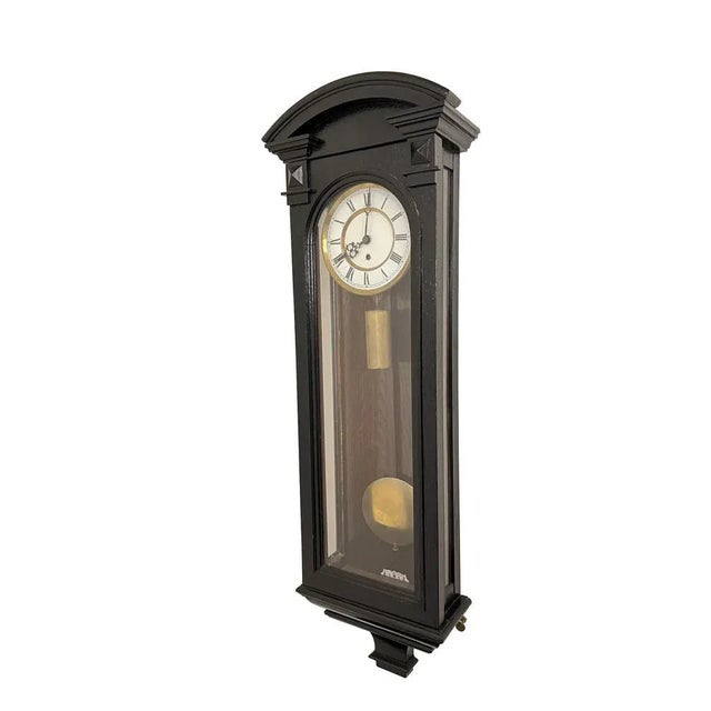 Original clock around 1910 (No. 179) Wood type: oak Dimensions: Height: 104 cm Width: 34 cm Depth: 16 cm Original wall...