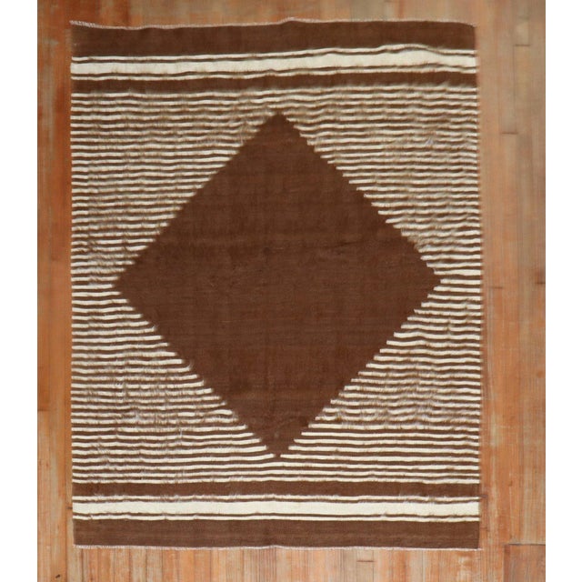 Textile Vintage Tribal Mohair Rug, 4'10'' X 6' For Sale - Image 7 of 7
