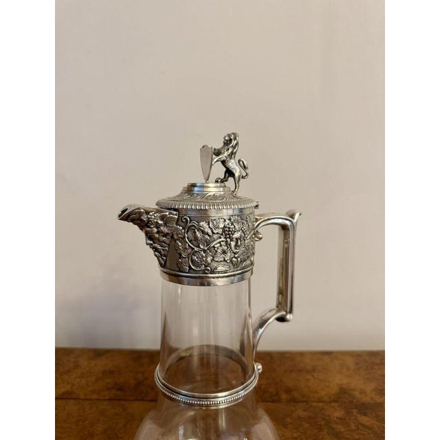 Antique Victorian Claret Jug by Elkington & Co, 1880 For Sale - Image 3 of 7