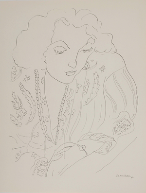 Henri Matisse, Jeune femme au chemisier, Lithograph