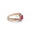 Bochic “Orient” Natural Ruby & Topaz Retro Solitaire Ring Set 18K Gold & Silver Natural Ruby - 1.00 Carat Natural Topaz -...