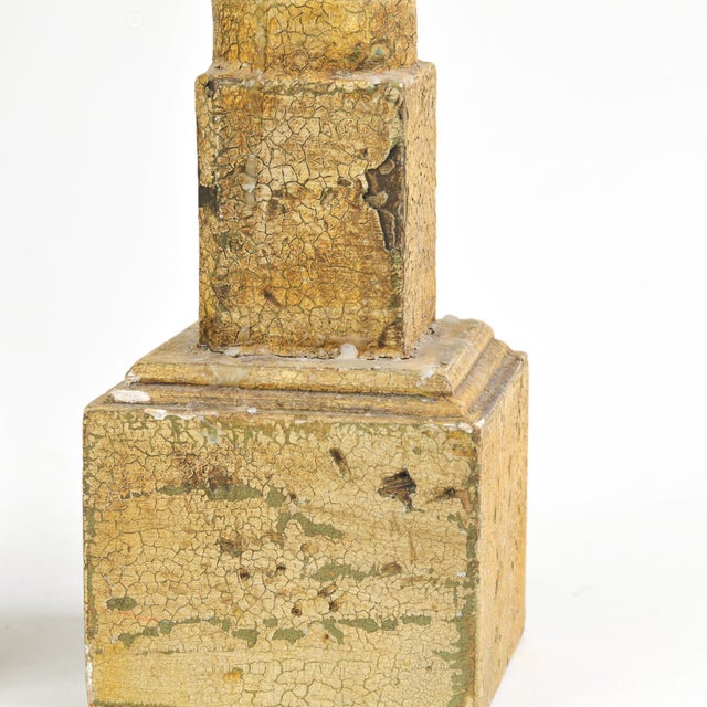 Pair of Antique Wood Candlestick Holders Rustic Chic For Sale - Image 4 of 12