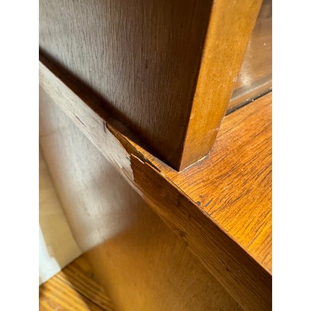 1950s Walnut China Cabinet For Sale - Image 10 of 15