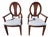 1990s Ethan Allen Horizons Dining Armchair Pair Wood Oval Slat Back Accent Living Room For Sale