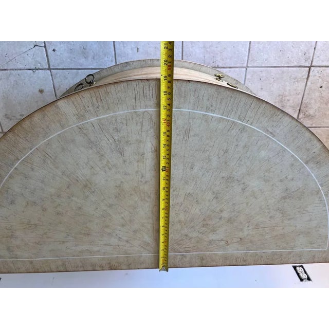 Late 20th Century Neoclassical Style Enamel Painted Demilune Side Cabinet Sideboard For Sale - Image 12 of 12