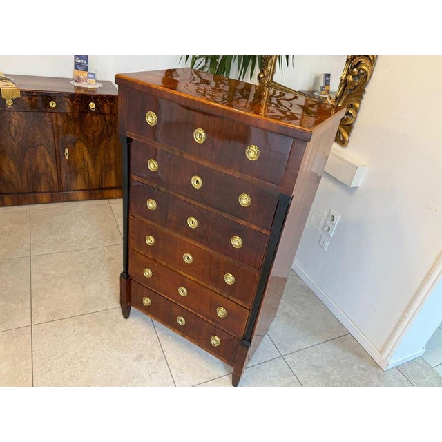 Biedermeier Chest in Walnut For Sale - Image 11 of 15