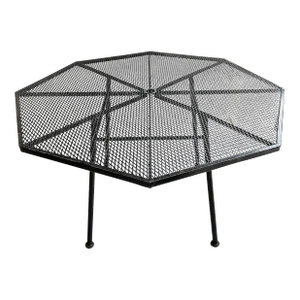 Vintage Woodard Attributed Octagonal Metal Mesh Patio Dining Table