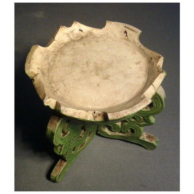 19th Century Antique 19th Century Chinese Export Porcelain Apple Green Stand For Sale - Image 5 of 6