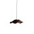 Flat Corrugated Leaf Pendant Light in Teak For Sale