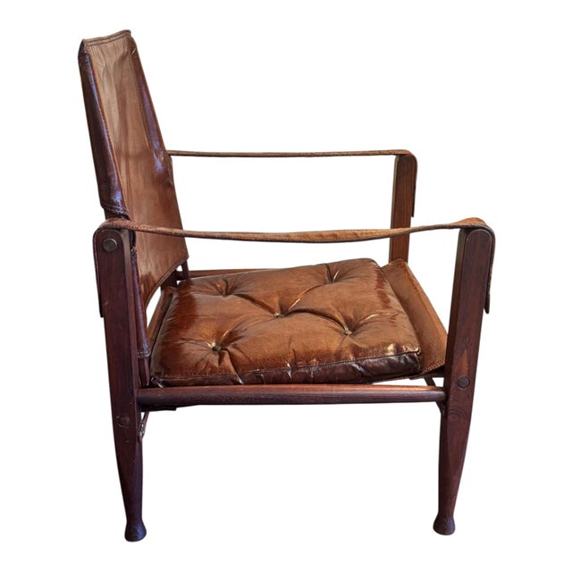 Wood Safari Chair by Kaare Klint for Rud. Rasmussen, Denmark, 1950s For Sale - Image 7 of 11