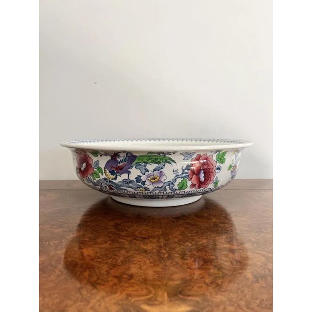 Lovely antique Edwardian jug and bowl set having a lovely antique Edwardian jug and bowl set decorated with flowers,...