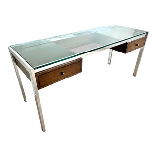 Restoration Hardware Reynor Glass Desk For Sale