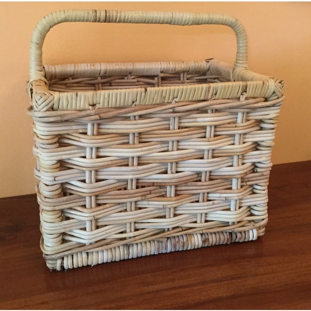 Rectangular Wicker Basket With Handle Chairish