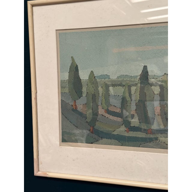 Mid-Century Modern Gunnar Fohlin, Trees, 1960s, Oil on Paper, Framed For Sale - Image 3 of 18