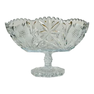 Antique Pressed Glass Footed Bowl