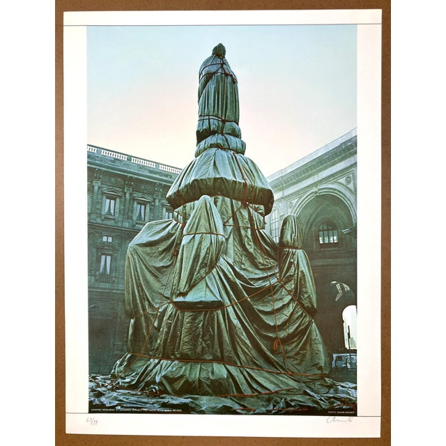 Signed and numbered 63/99 in pencil by Christo 21.75”W x 29.25”H Full Sheet, Unframed Excellent condition, Collotype in...