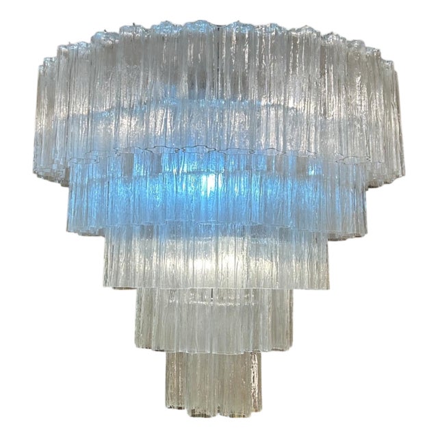 Murano Glass Tronchi Chandelier from Venini, 1980s For Sale