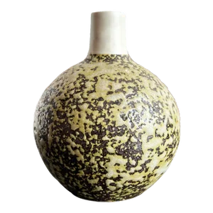 Vintage Japanese Bulbous Ceramic Pottery Bud Vase
