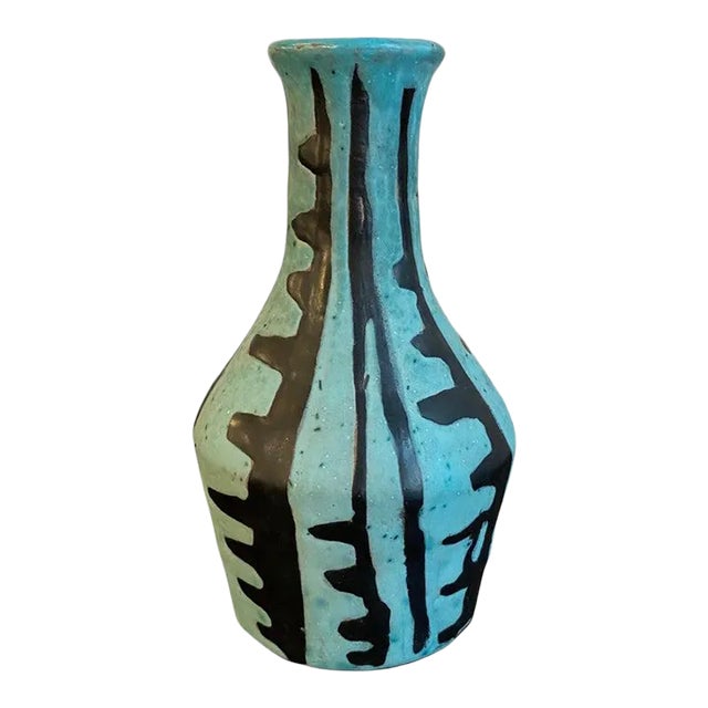 1960s Tribal Style Modern Art Pottery Vase by Livia Gorka