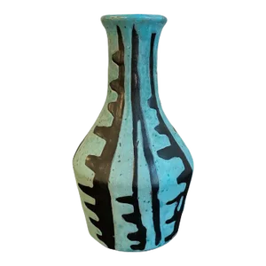 1960s Tribal Style Modern Art Pottery Vase by Livia Gorka