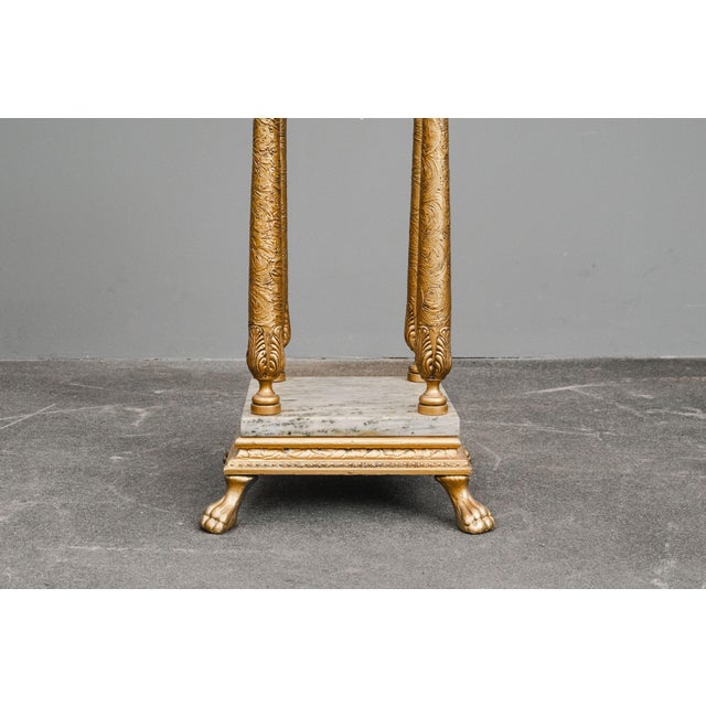 Antique-Style Flower Pedestal with Marble For Sale - Image 12 of 18
