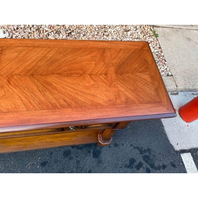 Welman Rockwood Collection Walnut Inlaid Server or Console Table. For Sale In Washington DC - Image 6 of 12