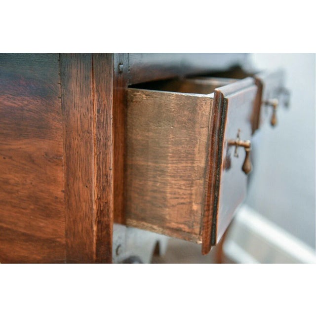 Brown 19th Century English Walnut Queen Anne Console With Banded Satinwood Inlay For Sale - Image 8 of 9