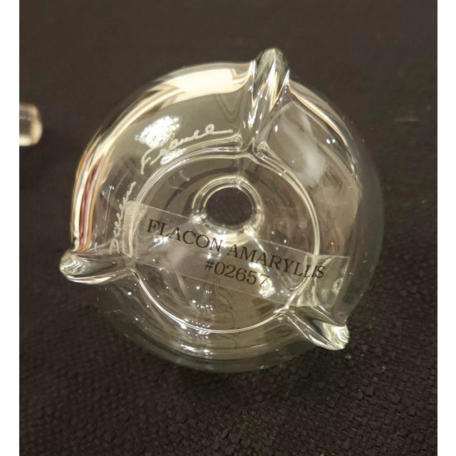 Late 20th Century Daum France Flacon Amaryllis Crystal Perfume Bottle For Sale - Image 10 of 10