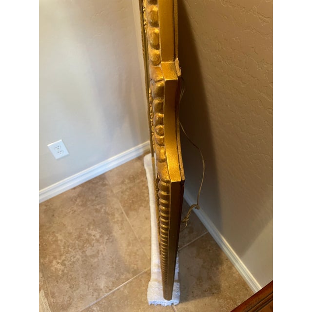 Large Queen Anne Gilded Glass Mirror For Sale - Image 9 of 11