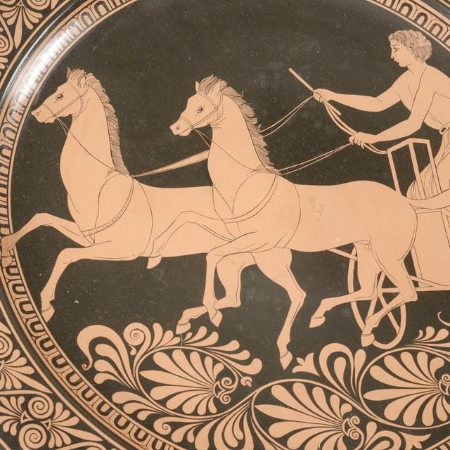 1950s Ceramic Wall Plate with Neoclassical Scene Decoration For Sale - Image 5 of 9