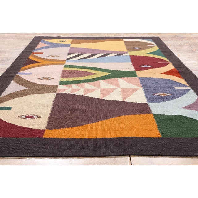 Contemporary Indian Kilim Rug, 05'03 X 08'02 For Sale - Image 9 of 10