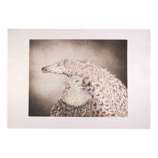 Benito Trolese, Eagle and Horse, Etching, 1990s For Sale