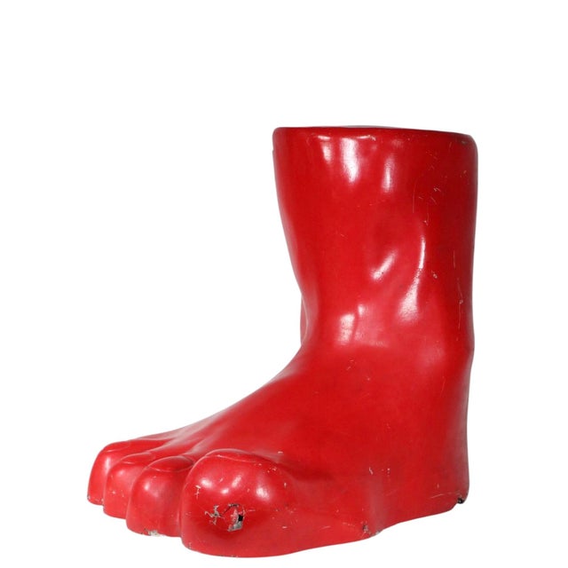 Mid 20th Century Giant Red Fiberglass Foot For Sale In New York - Image 6 of 13