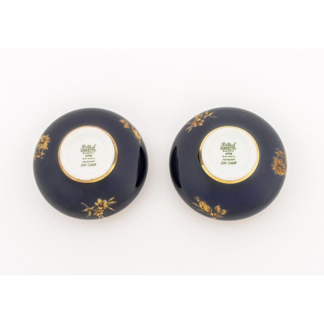 KPM and Limoges Cobalt Blue Porcelain Boxes, 10 For Sale - Image 9 of 17
