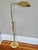 Late 20th Century Hollywood Regency Polished Brass Adjustable Height Pharmacy Floor Lamp With Hooded Shade For Sale - Image 12 of 12