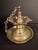 Brass Antique 18th C / Possibly 17th Century Continental Brass 7 Wick Shabbat Oil Lamp Judenstern For Sale - Image 8 of 18