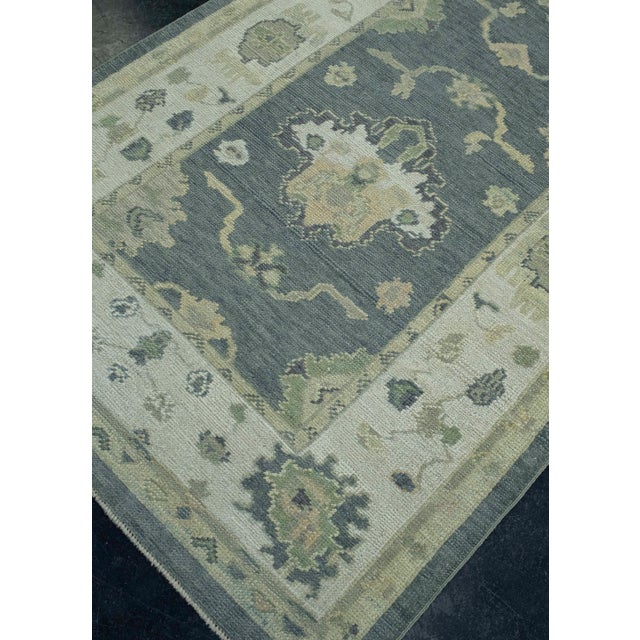 Turkish Turkish Oushak Rug 4' x 11'11" #18096 For Sale - Image 3 of 8
