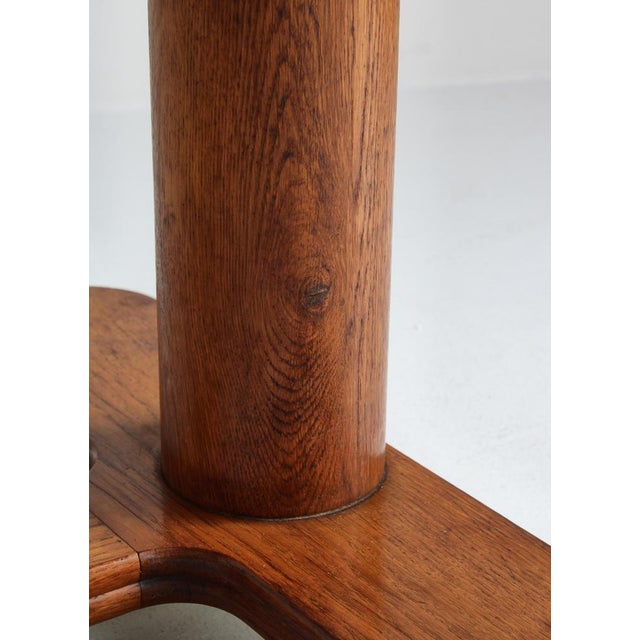 Art Deco Patinated Oak Table, 1930s For Sale - Image 11 of 18