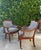 Wood Vintage Hickory Chair Regency Mahogany Armchairs With Original James River Upholstery, Pair For Sale - Image 7 of 12