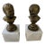 Vintage Brass & Marble Child Busts Bookends - a Pair For Sale