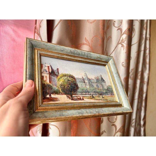 Framed Original Painting Fontainebleau Palace Landscape by Valeriya S. For Sale - Image 9 of 12